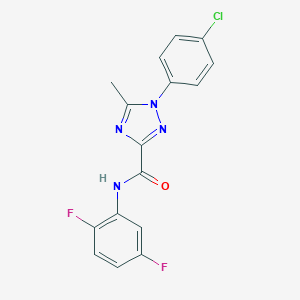 molecular formula C16H11ClF2N4O B228751 1-(4-chlorophenyl)-N-(2,5-difluorophenyl)-5-methyl-1H-1,2,4-triazole-3-carboxamide 