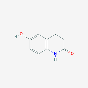 molecular formula C9H9NO2 B022882 6-Hydroxy-3,4-dihydro-2(1H)-quinolinone CAS No. 54197-66-9