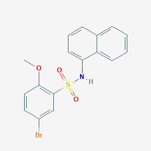 molecular formula C17H14BrNO3S B228961 5-bromo-2-methoxy-N-(1-naphthyl)benzenesulfonamide 