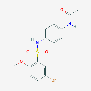 N-(4-{[(5-bromo-2-methoxyphenyl)sulfonyl]amino}phenyl)acetamide