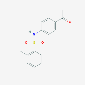 molecular formula C16H17NO3S B228975 N-(4-acetylphenyl)-2,4-dimethylbenzenesulfonamide 