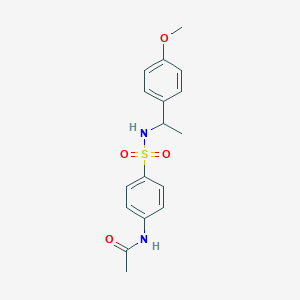 molecular formula C17H20N2O4S B229022 N-[4-({[1-(4-methoxyphenyl)ethyl]amino}sulfonyl)phenyl]acetamide 