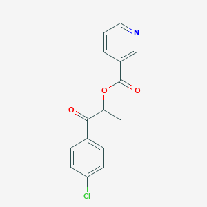 molecular formula C15H12ClNO3 B229034 2-(4-Chlorophenyl)-1-methyl-2-oxoethyl nicotinate 