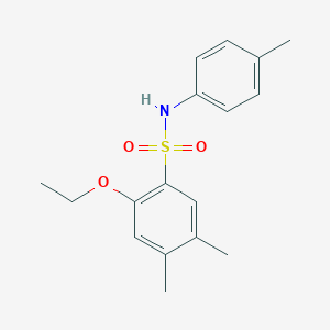 molecular formula C17H21NO3S B229035 2-ethoxy-4,5-dimethyl-N-(4-methylphenyl)benzenesulfonamide 