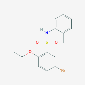 molecular formula C15H16BrNO3S B229039 5-bromo-2-ethoxy-N-(2-methylphenyl)benzenesulfonamide 