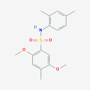 molecular formula C17H21NO4S B229053 N-(2,4-dimethylphenyl)-2,5-dimethoxy-4-methylbenzenesulfonamide 