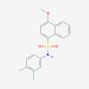molecular formula C19H19NO3S B229057 N-(3,4-dimethylphenyl)-4-methoxynaphthalene-1-sulfonamide 