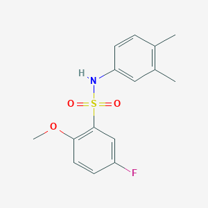 molecular formula C15H16FNO3S B229062 N-(3,4-dimethylphenyl)-5-fluoro-2-methoxybenzenesulfonamide 