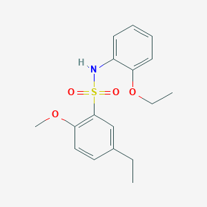 molecular formula C17H21NO4S B229067 N-(2-ethoxyphenyl)-5-ethyl-2-methoxybenzenesulfonamide 