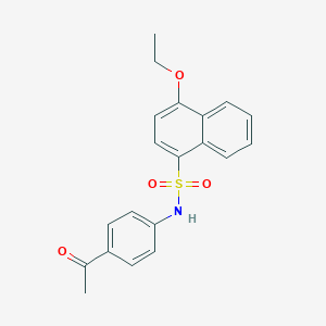 molecular formula C20H19NO4S B229070 N-(4-acetylphenyl)-4-ethoxynaphthalene-1-sulfonamide 