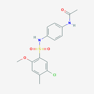 molecular formula C16H17ClN2O4S B229072 N-(4-{[(5-chloro-2-methoxy-4-methylphenyl)sulfonyl]amino}phenyl)acetamide 