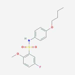 molecular formula C17H20FNO4S B229088 N-(4-butoxyphenyl)-5-fluoro-2-methoxybenzenesulfonamide 