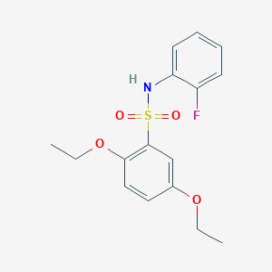 2,5-diethoxy-N-(2-fluorophenyl)benzenesulfonamide