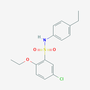 molecular formula C16H18ClNO3S B229092 5-chloro-2-ethoxy-N-(4-ethylphenyl)benzenesulfonamide 