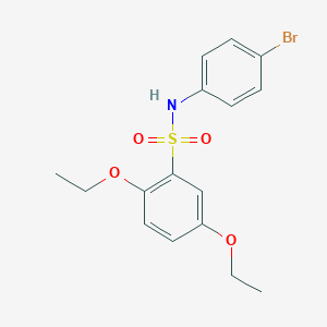 molecular formula C16H18BrNO4S B229094 N-(4-bromophenyl)-2,5-diethoxybenzenesulfonamide 