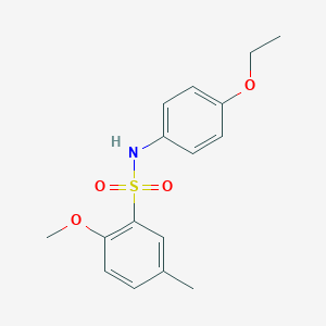 molecular formula C16H19NO4S B229095 N-(4-ethoxyphenyl)-2-methoxy-5-methylbenzenesulfonamide 
