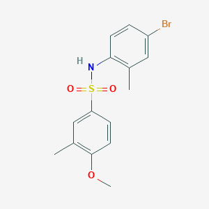 molecular formula C15H16BrNO3S B229096 N-(4-bromo-2-methylphenyl)-4-methoxy-3-methylbenzenesulfonamide 