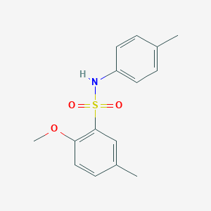 molecular formula C15H17NO3S B229100 2-methoxy-5-methyl-N-(4-methylphenyl)benzenesulfonamide 