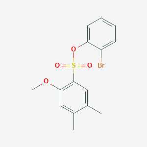 molecular formula C15H15BrO4S B229102 2-Bromophenyl 2-methoxy-4,5-dimethylbenzenesulfonate 