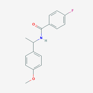 molecular formula C16H16FNO2 B229104 4-fluoro-N-[1-(4-methoxyphenyl)ethyl]benzamide 