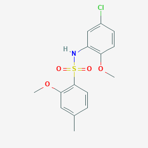 molecular formula C15H16ClNO4S B229107 N-(5-chloro-2-methoxyphenyl)-2-methoxy-4-methylbenzenesulfonamide 