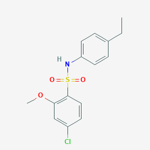 molecular formula C15H16ClNO3S B229108 4-chloro-N-(4-ethylphenyl)-2-methoxybenzenesulfonamide 