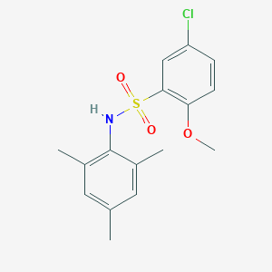 molecular formula C16H18ClNO3S B229112 5-chloro-N-mesityl-2-methoxybenzenesulfonamide 