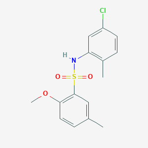 molecular formula C15H16ClNO3S B229114 N-(5-chloro-2-methylphenyl)-2-methoxy-5-methylbenzenesulfonamide 