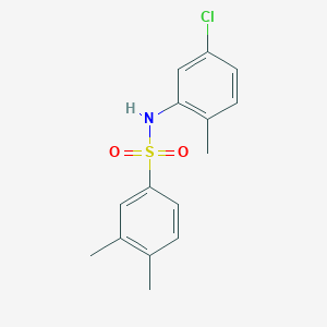 molecular formula C15H16ClNO2S B229116 N-(5-chloro-2-methylphenyl)-3,4-dimethylbenzenesulfonamide 