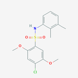 molecular formula C16H18ClNO4S B229118 4-chloro-N-(2,3-dimethylphenyl)-2,5-dimethoxybenzenesulfonamide 