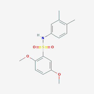 molecular formula C16H19NO4S B229129 N-(3,4-dimethylphenyl)-2,5-dimethoxybenzenesulfonamide 