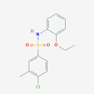 molecular formula C15H16ClNO3S B229136 4-chloro-N-(2-ethoxyphenyl)-3-methylbenzenesulfonamide 