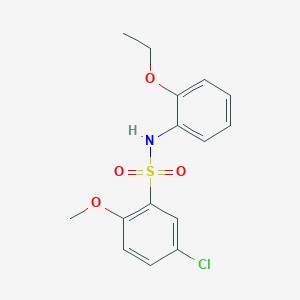 molecular formula C15H16ClNO4S B229139 5-chloro-N-(2-ethoxyphenyl)-2-methoxybenzenesulfonamide 
