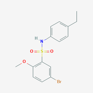 molecular formula C15H16BrNO3S B229152 5-bromo-N-(4-ethylphenyl)-2-methoxybenzenesulfonamide 