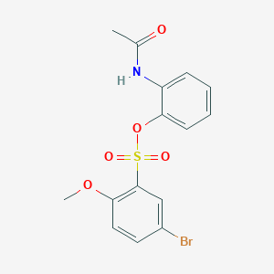 molecular formula C15H14BrNO5S B229171 2-(Acetylamino)phenyl 5-bromo-2-methoxybenzenesulfonate CAS No. 6405-21-6