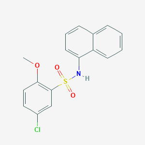 molecular formula C17H14ClNO3S B229172 5-chloro-2-methoxy-N-(1-naphthyl)benzenesulfonamide 