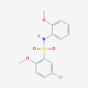 molecular formula C14H14ClNO4S B229176 5-chloro-2-methoxy-N-(2-methoxyphenyl)benzenesulfonamide 