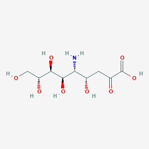 molecular formula C9H17NO8 B229179 (4S,5R,6R,7S,8R)-5-amino-4,6,7,8,9-pentahydroxy-2-oxononanoic acid CAS No. 114-04-5