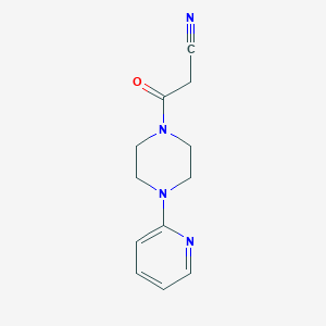 molecular formula C12H14N4O B229201 3-Oxo-3-[4-(2-pyridinyl)-1-piperazinyl]propanenitrile 