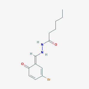 N'-[(E)-(3-bromo-6-oxocyclohexa-2,4-dien-1-ylidene)methyl]hexanehydrazide