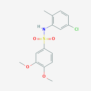 molecular formula C15H16ClNO4S B229211 N-(5-chloro-2-methylphenyl)-3,4-dimethoxybenzenesulfonamide 
