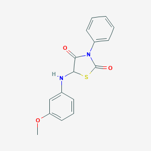 molecular formula C16H14N2O3S B229219 5-(3-Methoxy-phenylamino)-3-phenyl-thiazolidine-2,4-dione 
