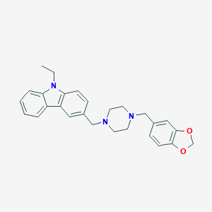 3-{[4-(1,3-benzodioxol-5-ylmethyl)piperazin-1-yl]methyl}-9-ethyl-9H-carbazole