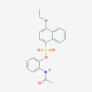 molecular formula C20H19NO5S B229226 4-Ethoxy-naphthalene-1-sulfonic acid 2-acetylamino-phenyl ester 