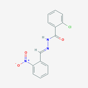 molecular formula C14H10ClN3O3 B229231 2-chloro-N'-(2-nitrobenzylidene)benzohydrazide 