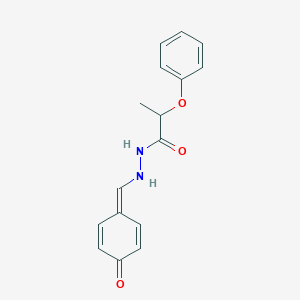 molecular formula C16H16N2O3 B229236 N'-[(4-oxocyclohexa-2,5-dien-1-ylidene)methyl]-2-phenoxypropanehydrazide 