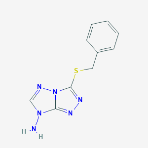 molecular formula C10H10N6S B229247 3-(benzylsulfanyl)-7H-[1,2,4]triazolo[4,3-b][1,2,4]triazol-7-ylamine 