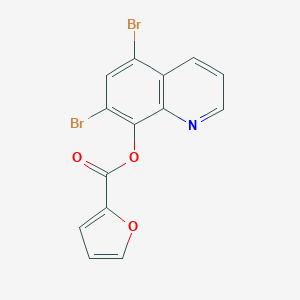 molecular formula C14H7Br2NO3 B229248 5,7-Dibromo-8-quinolinyl 2-furoate 