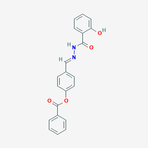 molecular formula C21H16N2O4 B229254 4-[2-(2-Hydroxybenzoyl)carbohydrazonoyl]phenyl benzoate 