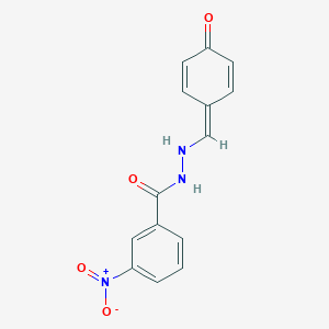 3-nitro-N'-[(4-oxocyclohexa-2,5-dien-1-ylidene)methyl]benzohydrazide